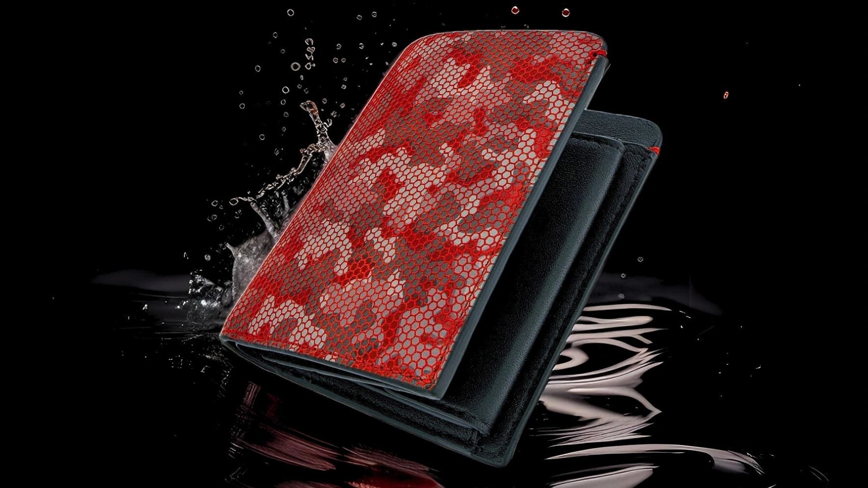 coldfire unisex wallet red camouflage