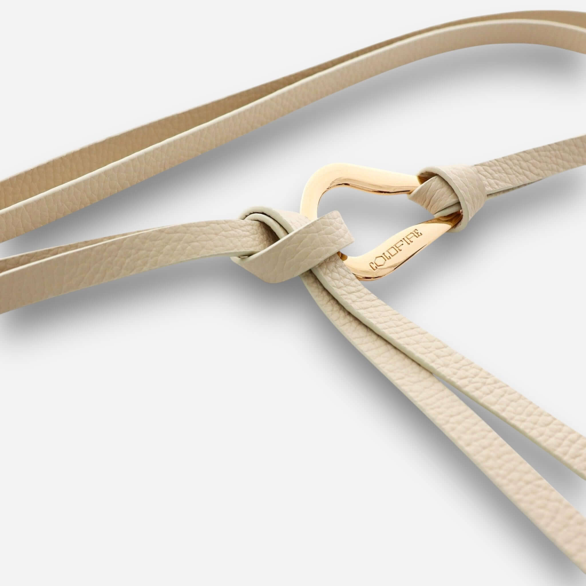 Elysian Knot Belt - Off White Gold-women's belt-COLDFIRE