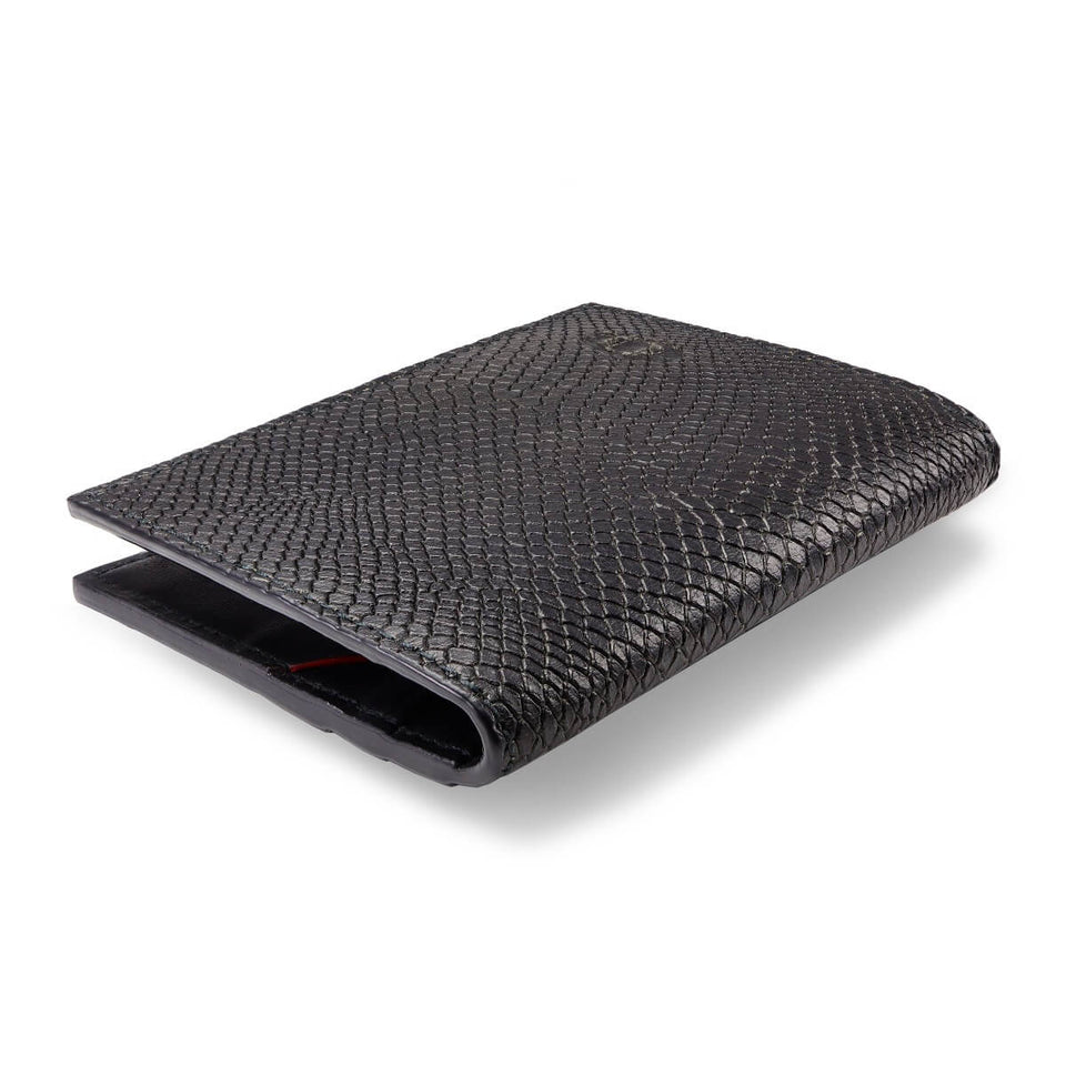 SNAKE EYE - Slim Leather Card Holder 9cc - Black - COLDFIRE
