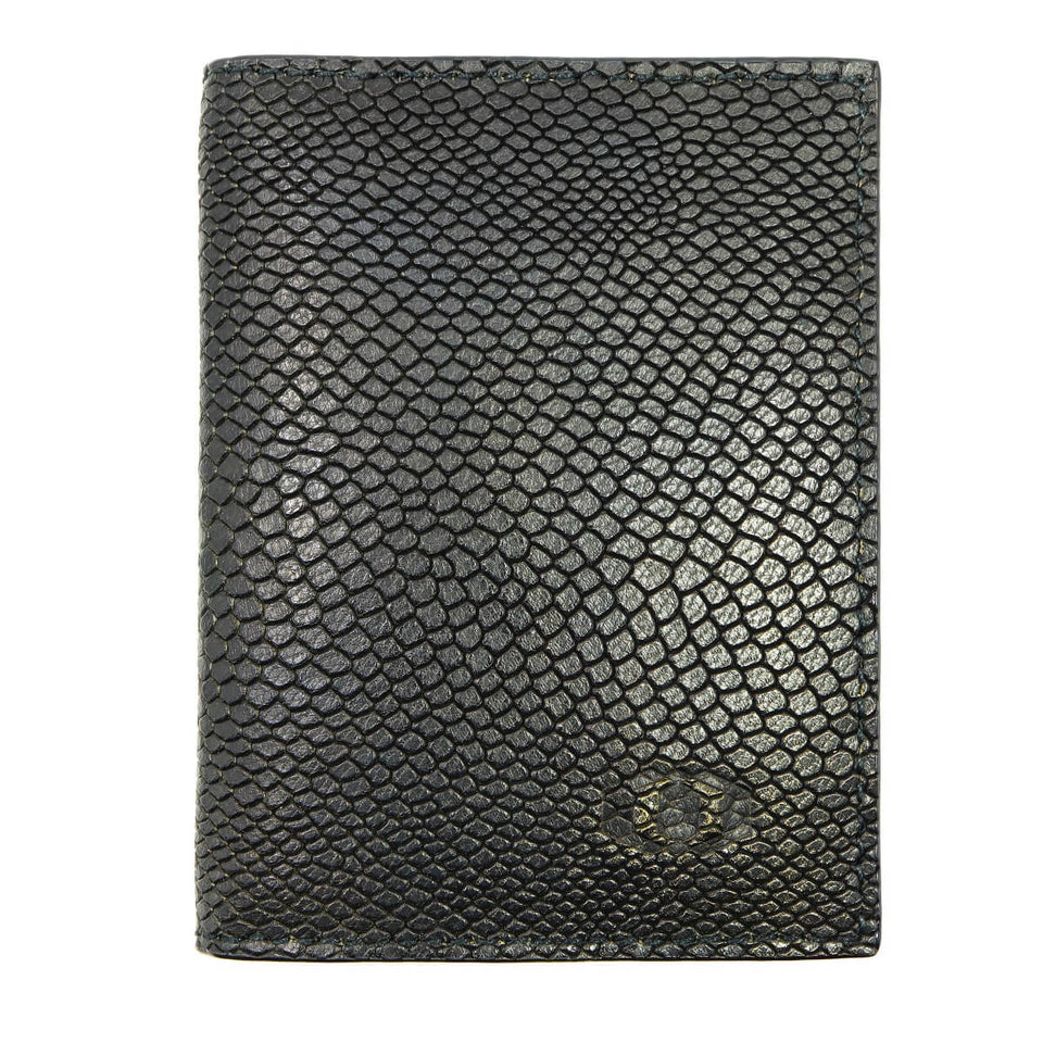 SNAKE EYE - Slim Leather Card Holder 9cc - Black - COLDFIRE