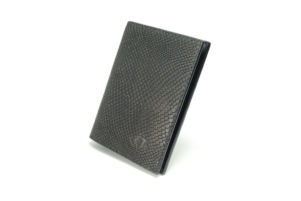 SNAKE EYE - Slim Leather Card Holder 9cc - Black - COLDFIRE