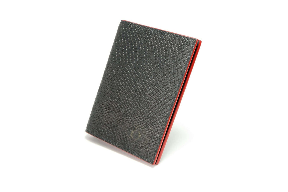 SNAKE EYE - Slim Leather Card Holder 9cc - Red - COLDFIRE