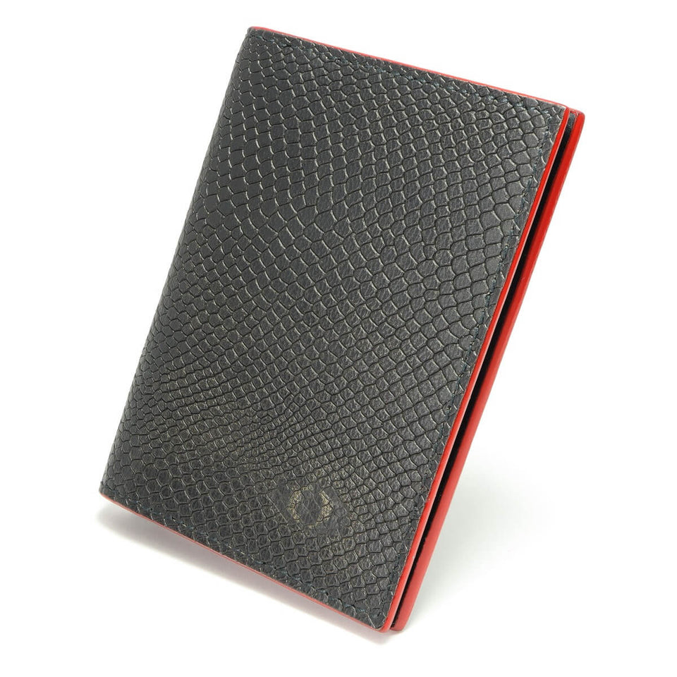 SNAKE EYE - Slim Leather Card Holder 9cc - Red - COLDFIRE