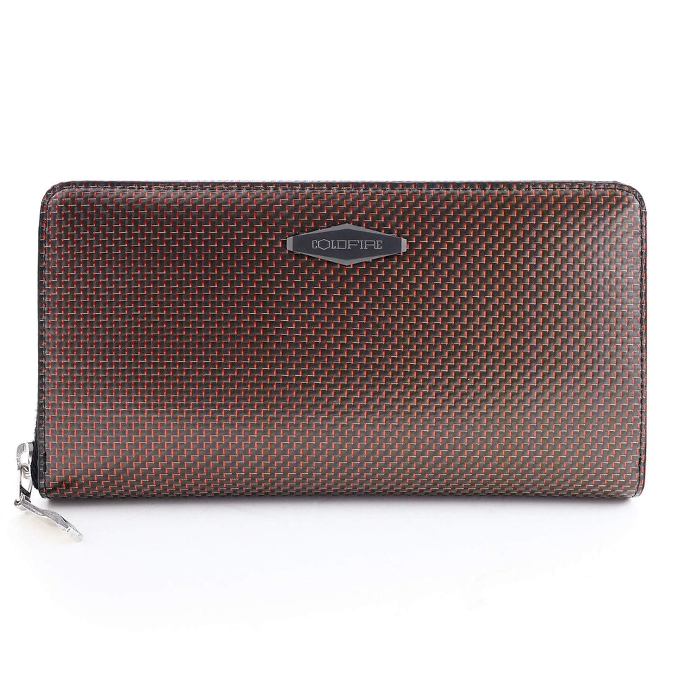 TE - Accordion Zip Around RFID Wallet for Women (Red) - COLDFIRE